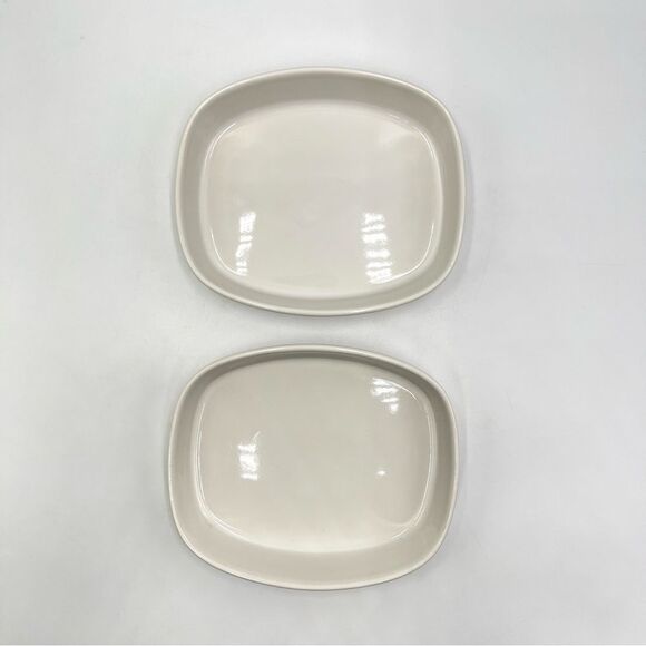 Set 2 Pfaltzgraff American Airlines 430 AA 73D1095 White 1st Class Serve Dishes - Picture 3 of 7
